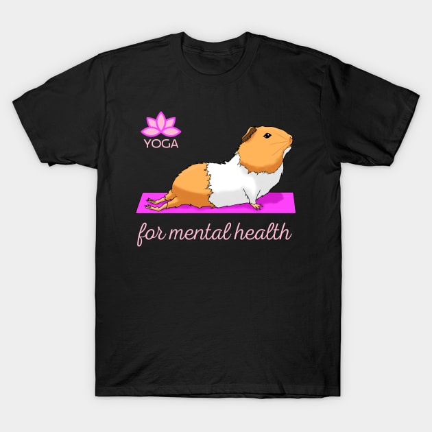 Yoga for Mental Health Awareness Guinea Pig Yoga Pose T-Shirt by JettDes